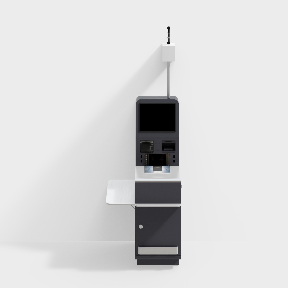 Wall-Mounted Kiosk 3D Model