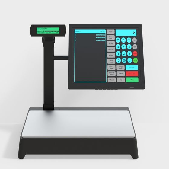 Unique Black Cash Register 3D model with Realistic Textures