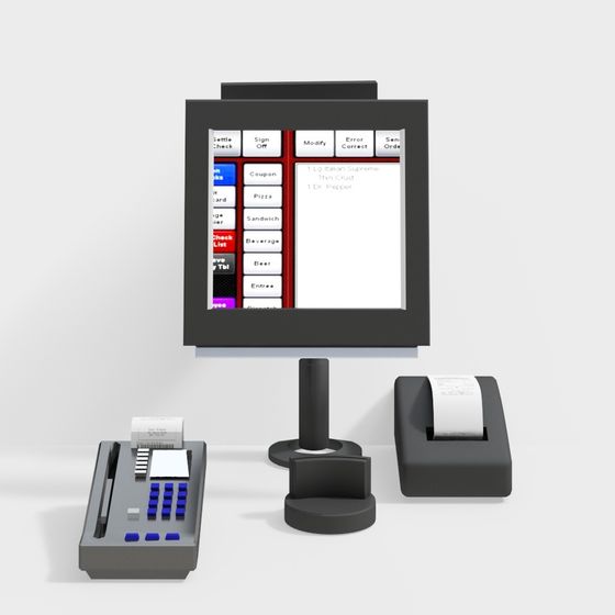 Retro Cash Register 3D model for Creative Projects