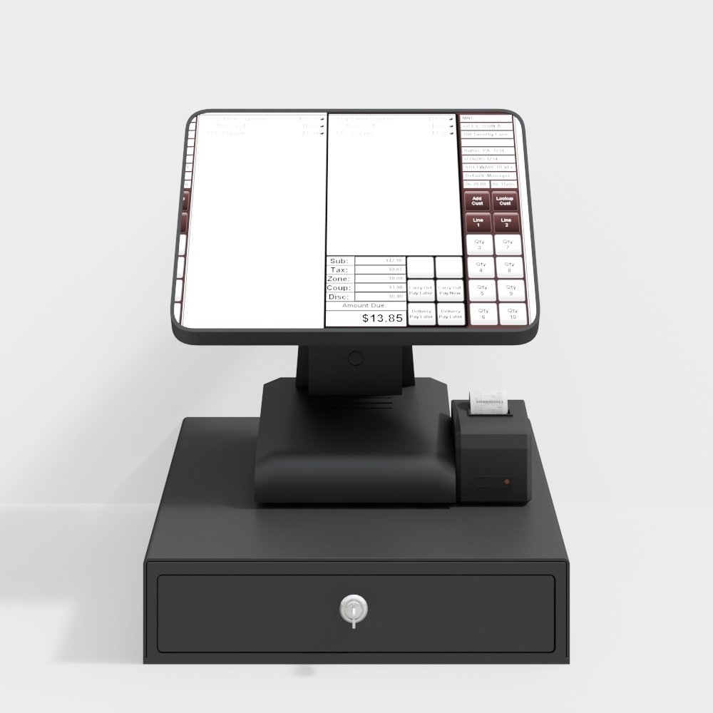 Shopping mall supermarket cashier