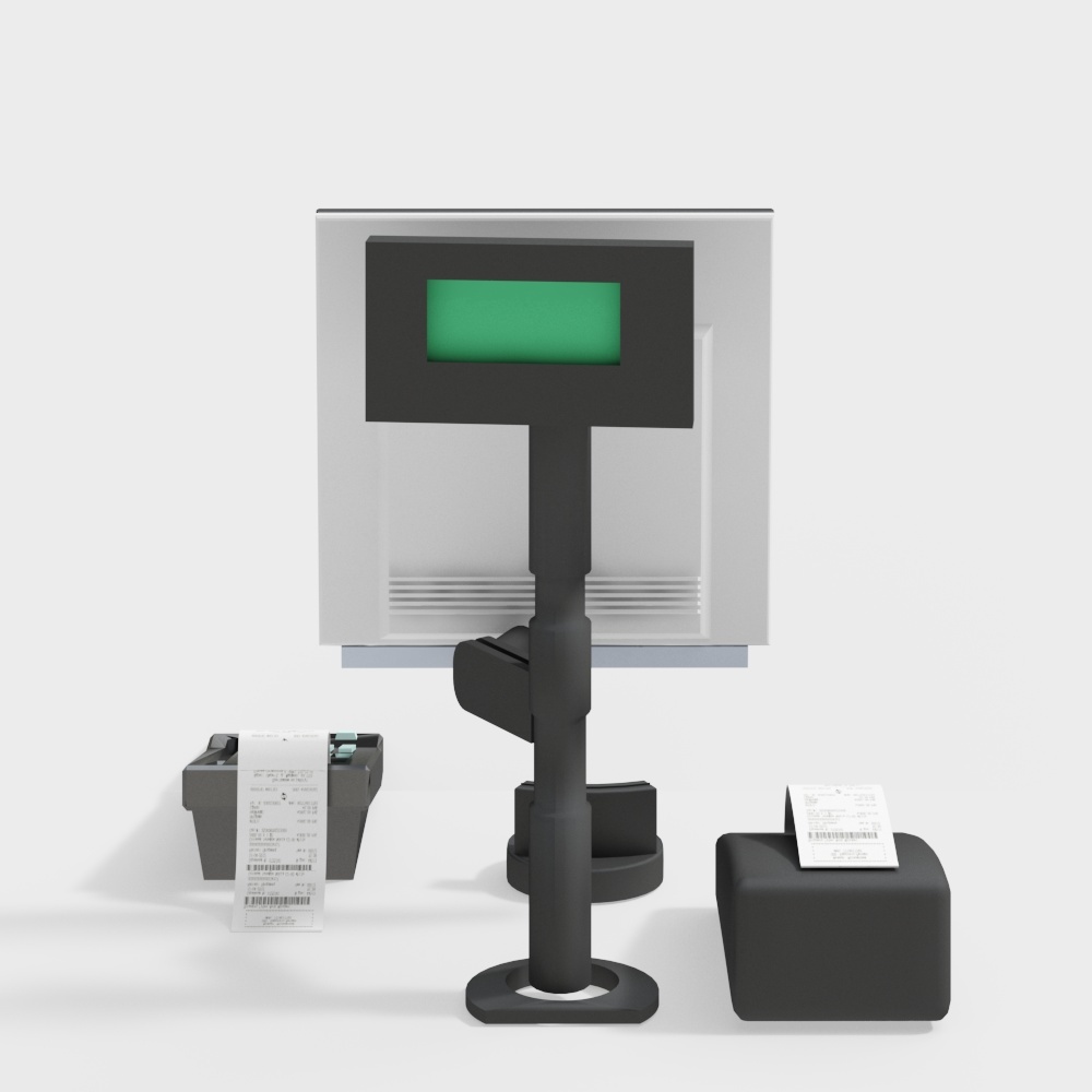 Shopping mall supermarket cashier