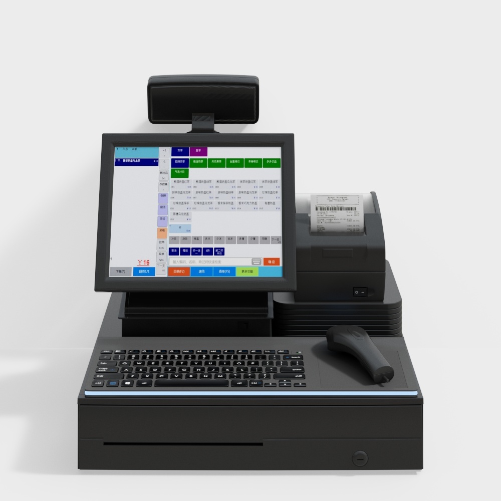 Shopping mall supermarket cashier