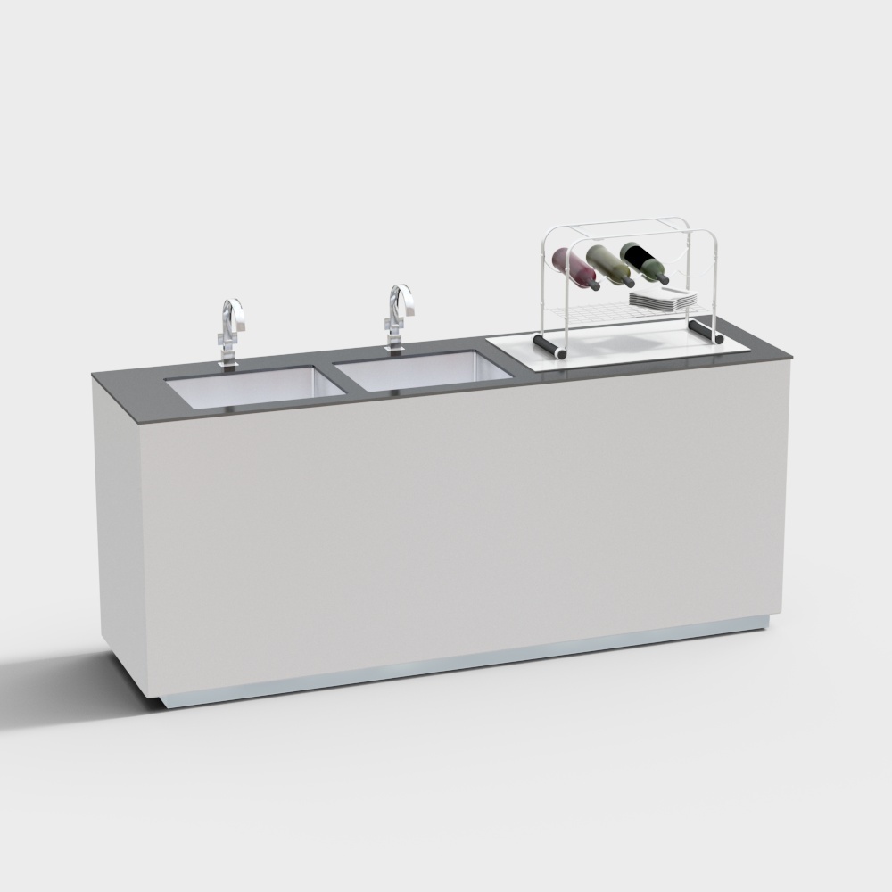 Modern hotel kitchen sink cabinet rack