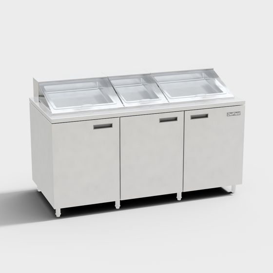 DelField Triple Compartment Refrigerator 3D model