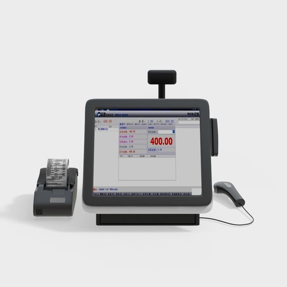 Realistic 3D Cash Register Model for Creative Projects