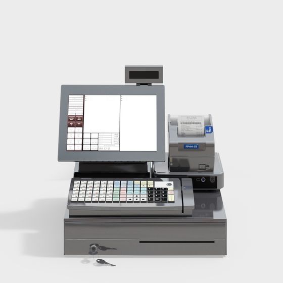 High-Detail Cash Register 3D model