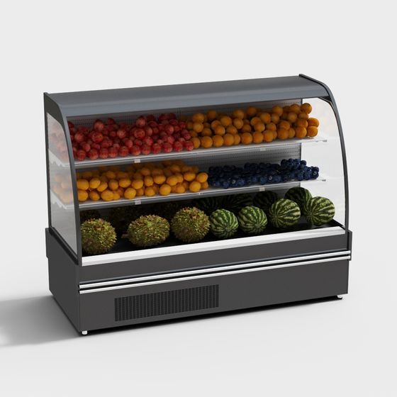 Modern Fruit Display Refrigerator 3D model
