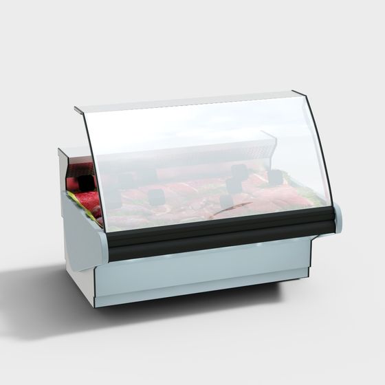 Sleek Meat Display Case 3D model for Urban Design