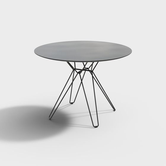 Modern Minimalist Round Table 3D Model