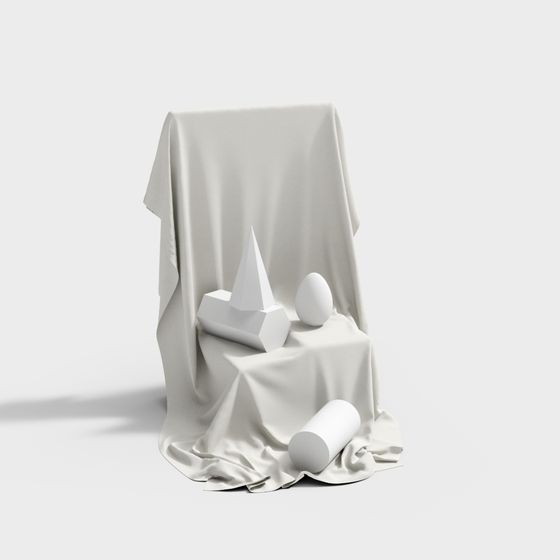 Abstract Geometry Low-Poly 3D Model