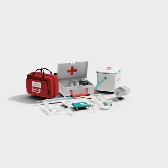 Realistic Medical Kit 3D Model for Creative Projects