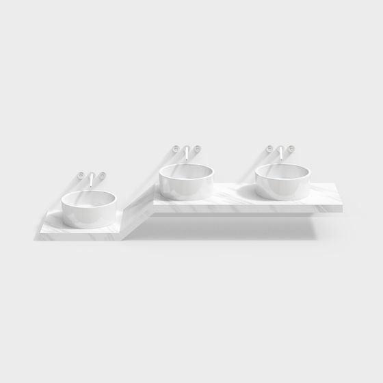 Minimalist Bathroom Sink Set 3D model