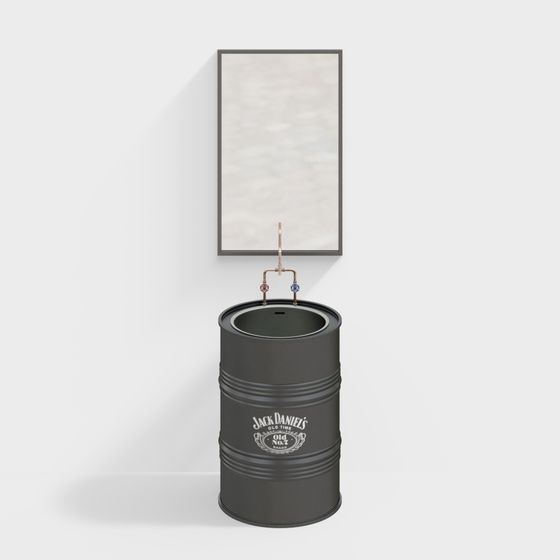 Jack Daniels Oil Drum Sink 3D model