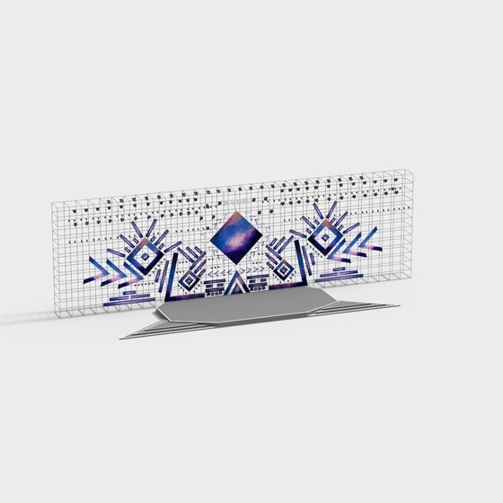 Future Geometric Wall 3D model