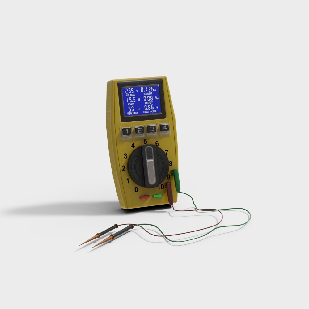 High-Detail Multimeter 3D model