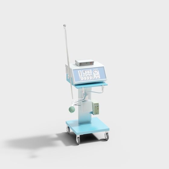 Portable Ventilator 3D model for Medical Environments