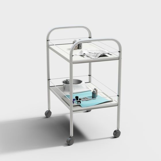 Elegant Mobile Cart 3D Model for Creative Projects