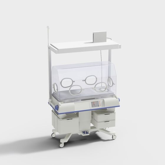 Realistic Neonatal Incubator 3D model for Medical Purposes