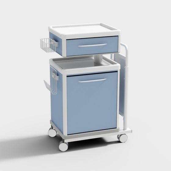 Modern Medical Cart 3D model for Healthcare Environments