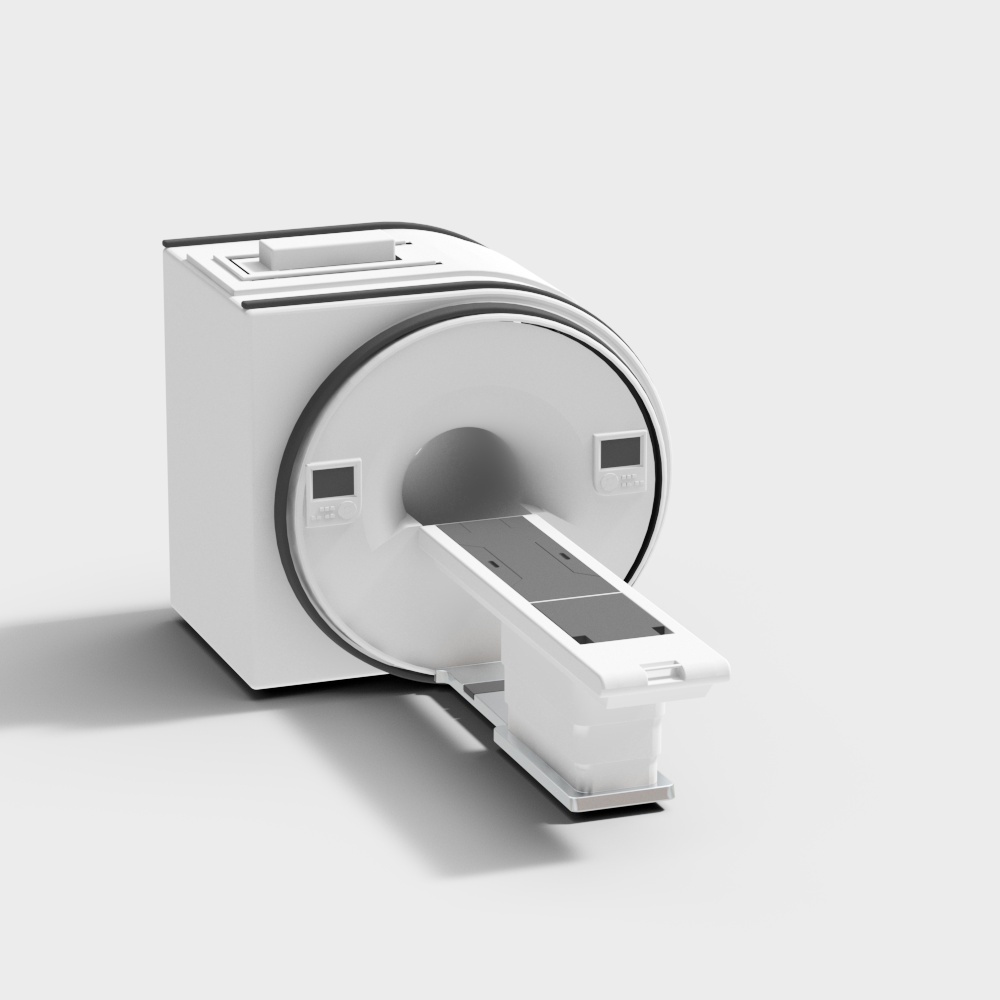 High-Detail 3D MRI Scanner Model for Medical Technology