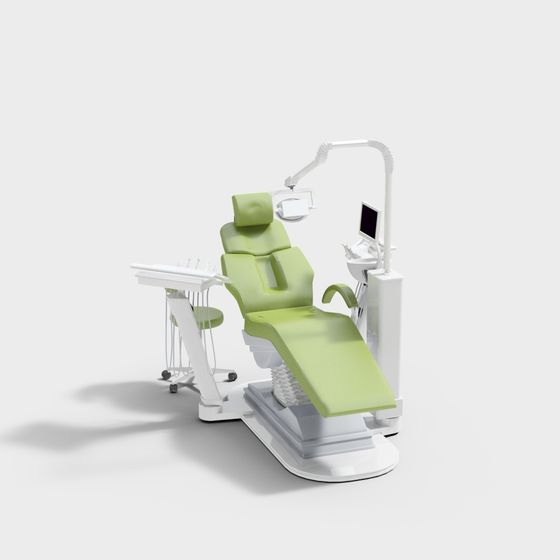 Low Polygon Dental Chair 3D model for Medical Spaces