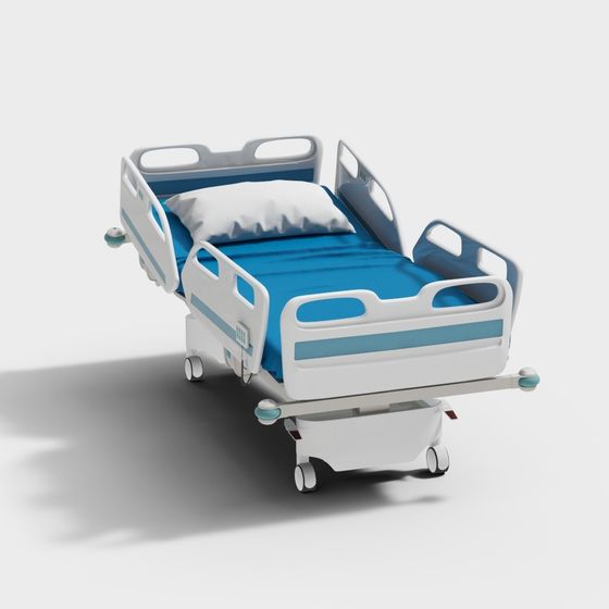 Stylish Hospital Bed 3D model for Medical Environments
