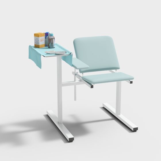 Hospital bedside table 3D model for Care Settings