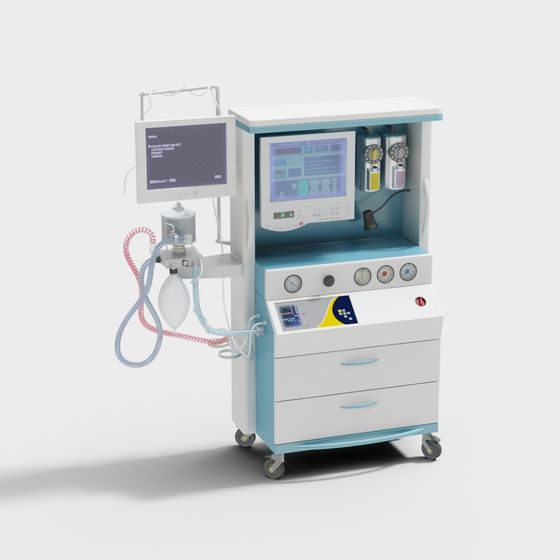 ICU Ventilator 3D Model - High Detail Design