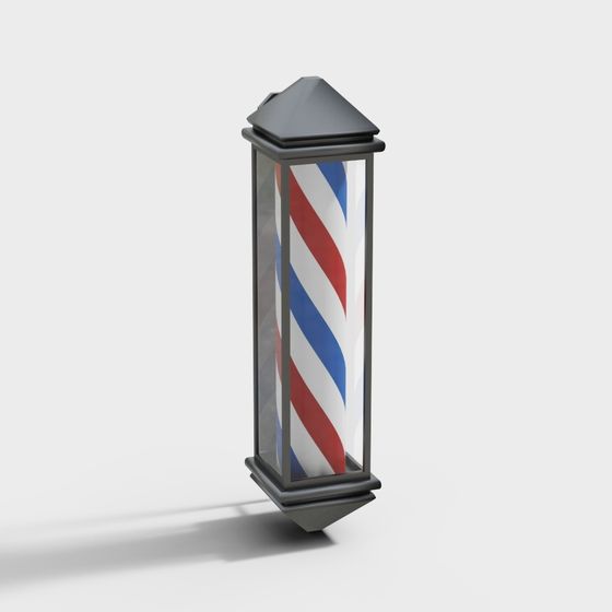 Vintage Barber Shop Sign 3D model