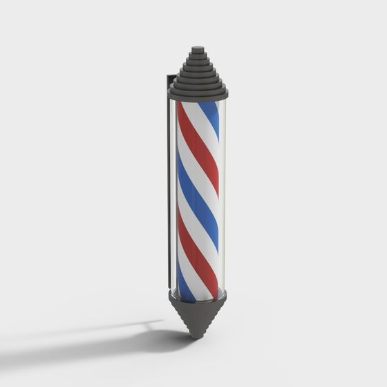 Vintage Barber Shop Sign 3D model