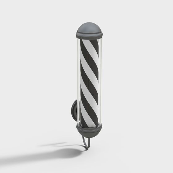 Vintage Barbershop Sign 3D Model