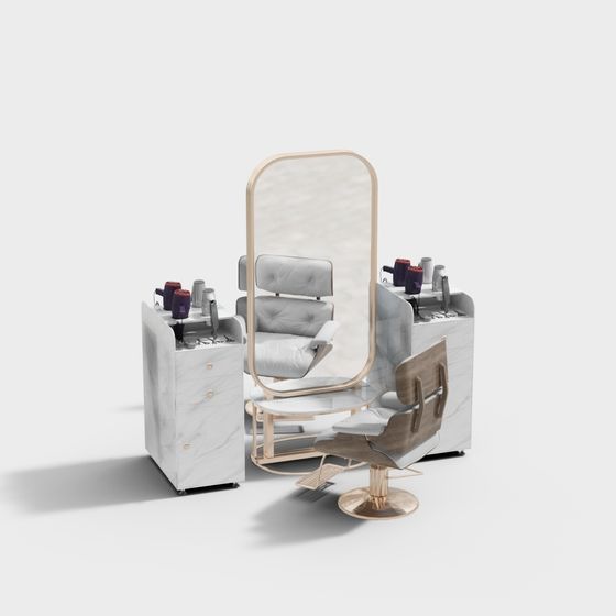 Luxurious Hair Salon Chair 3D model