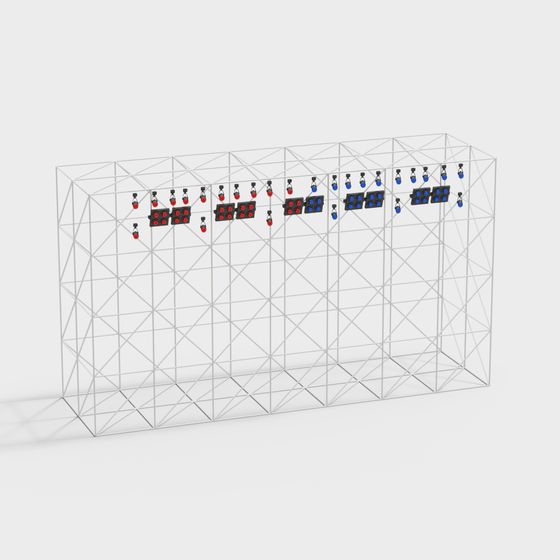 Low Poly LED Wall 3D model