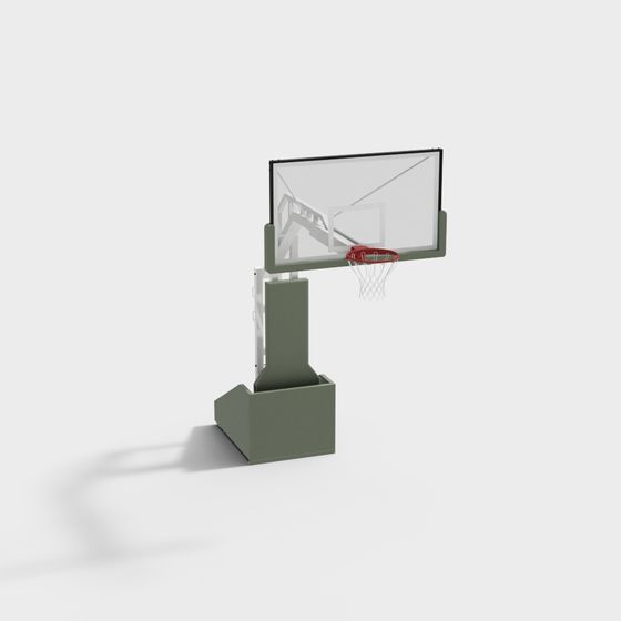 Soporte de baloncesto verde moderno