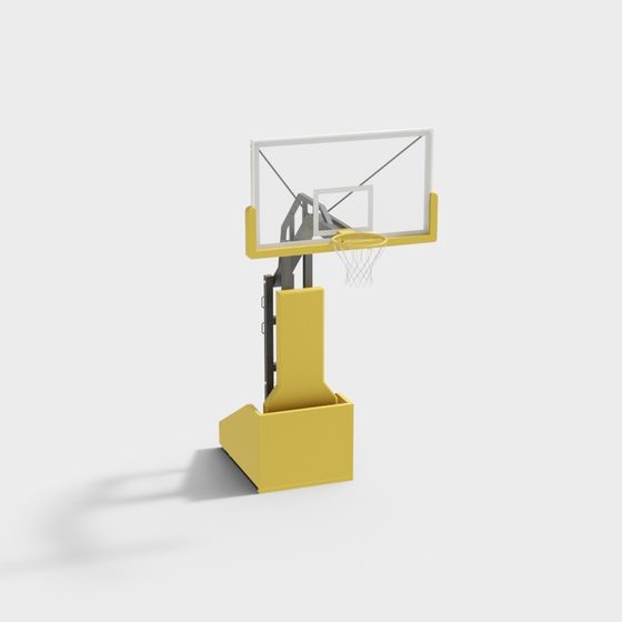 Lively Basketball Hoop 3D Model for Sports Designs