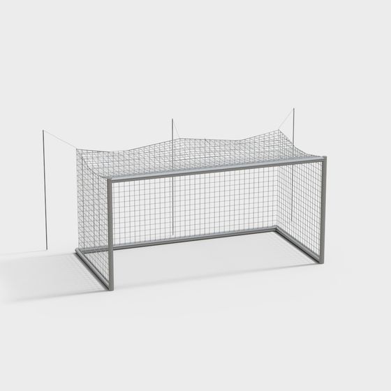 Low Polygon Football Goal 3D model