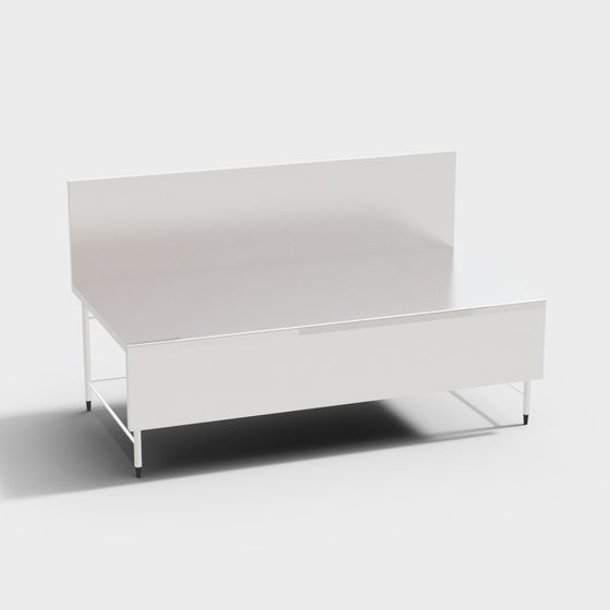 Stylish Urban Corner Bench 3D model for Creative Projects