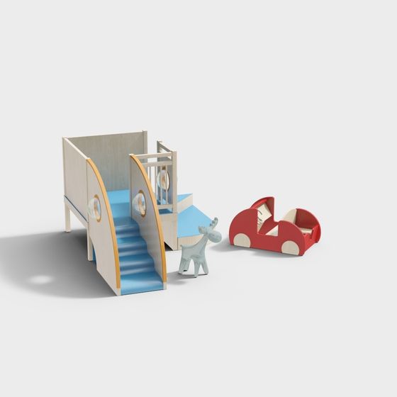 Fun Children's Playground 3D model for Creative Spaces