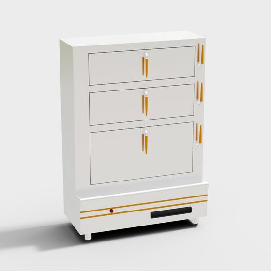 Contemporary Minimalist Storage Cabinet 3D model