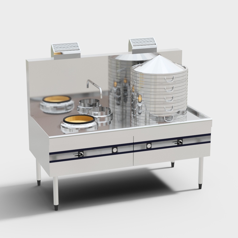 Modern hotel canteen kitchen steam cabinet