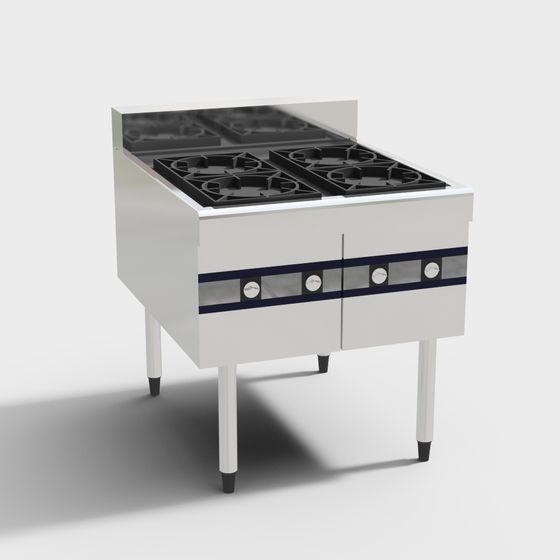 Modern Gas Stove 3D model for Kitchens