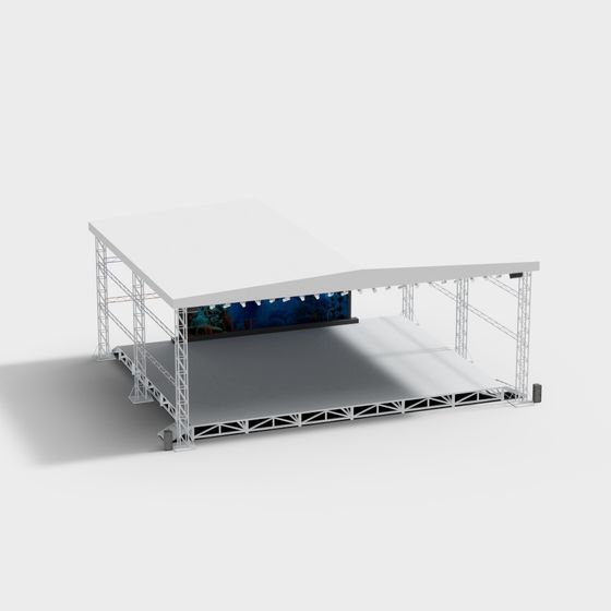 Realistic Outdoor Concert Stage 3D model