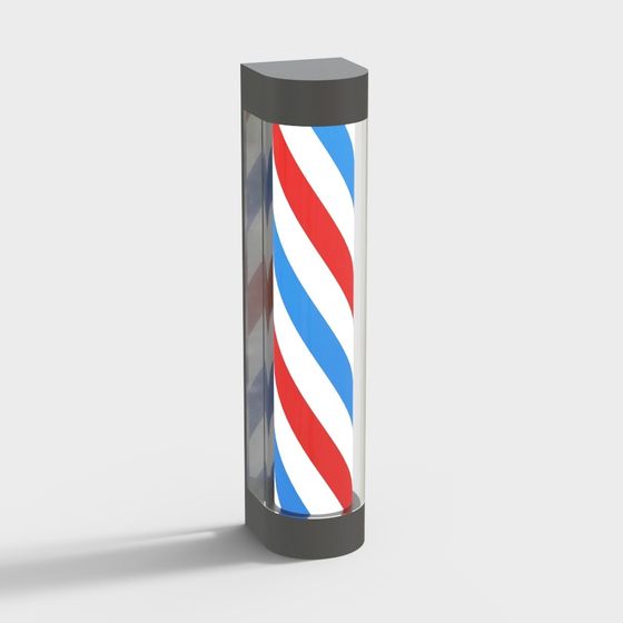 Barber Pole 3D Model for Creative Spaces