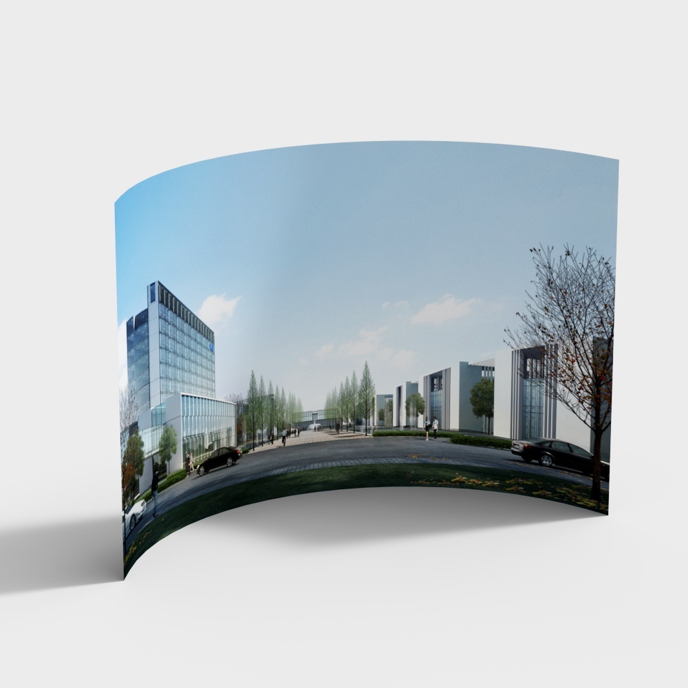 道路の街の風景