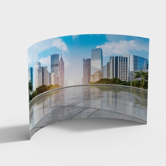 Urban Skyline Panorama 3D model