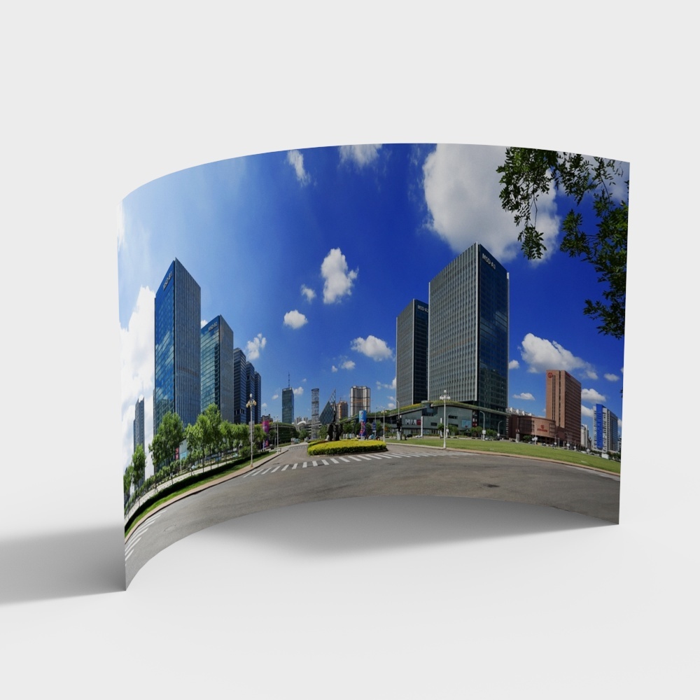 道路の街の風景