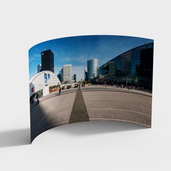 Urban Plaza 3D model for Creative Projects