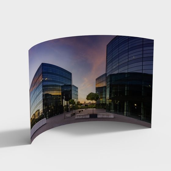 Urban Reflection Low Poly 3D model