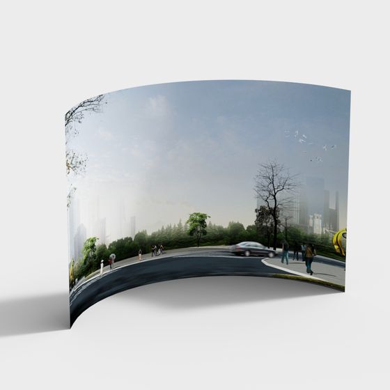 道路の街の風景