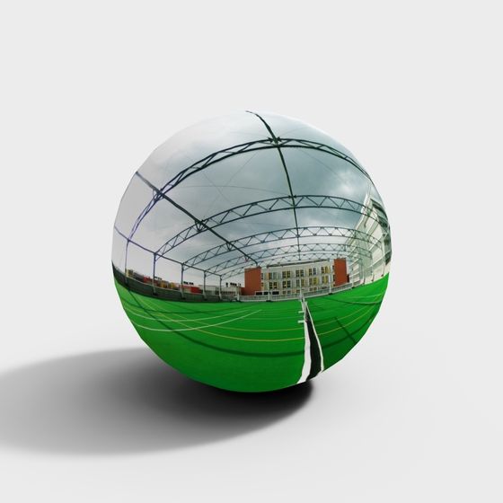 Futuristic Mirror Stadium 3D model